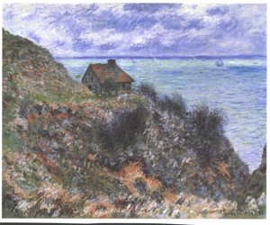 Hut van de douanier bij Pourville door Claude Monet